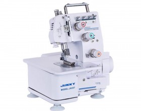 Máy may lai gia đình 2 kim 3 chỉ mini, Máy trần đè lai gia đình JUKKY JK257 ( Máy kansai gia đình JUKKY ) Máy viền lai áo
