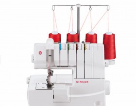 Máy viền lai áo gia đình SINGER 14T970C. Máy trần đè lai gia đình 3 kim 4 chỉ, Máy kansai lai gia đình Singer 