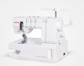 MÁY VIỀN LAI GIA ĐÌNH 3 KIM 4 CHỈ, TRẦN ĐÈ GIA ĐÌNH JANOME 2000CPX (MÁY KANSAI LAI GAI ĐÌNH )