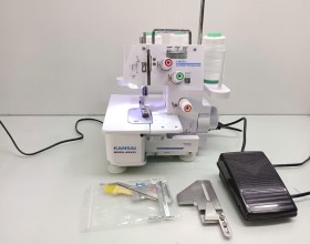 Máy may lai gia đình 2 kim 3 chỉ  KS-323, Máy viền lai áo gia đình mini để bàn 